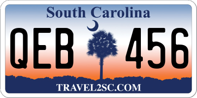 SC license plate QEB456