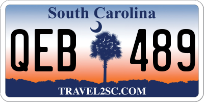 SC license plate QEB489