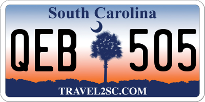 SC license plate QEB505