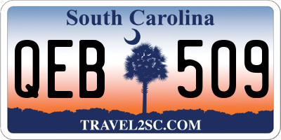 SC license plate QEB509