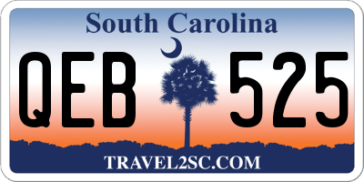 SC license plate QEB525