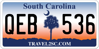 SC license plate QEB536