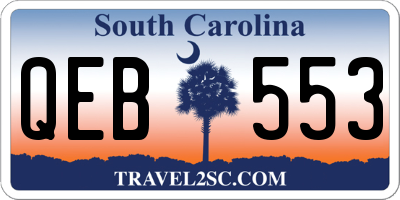 SC license plate QEB553
