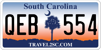 SC license plate QEB554