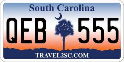 SC license plate QEB555
