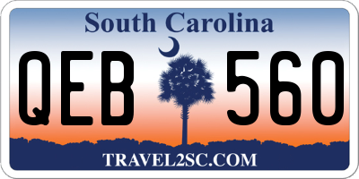 SC license plate QEB560