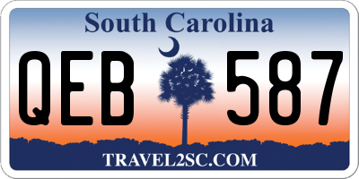 SC license plate QEB587