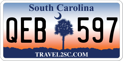 SC license plate QEB597