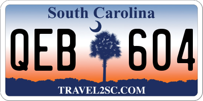 SC license plate QEB604