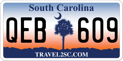 SC license plate QEB609