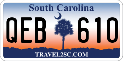 SC license plate QEB610