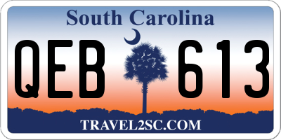 SC license plate QEB613