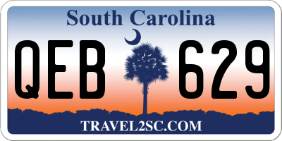 SC license plate QEB629