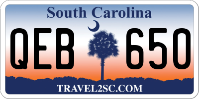 SC license plate QEB650