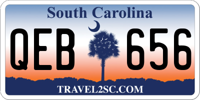 SC license plate QEB656