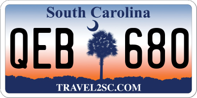 SC license plate QEB680