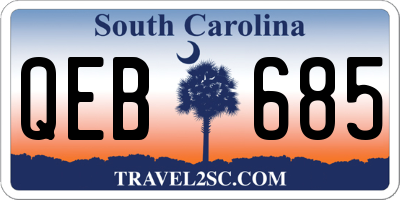SC license plate QEB685