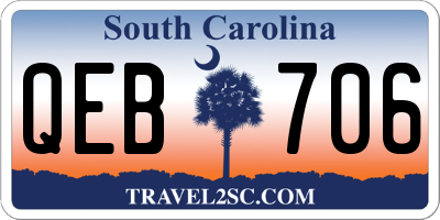 SC license plate QEB706