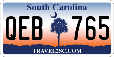 SC license plate QEB765