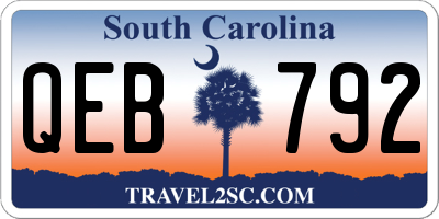 SC license plate QEB792