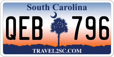 SC license plate QEB796