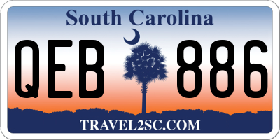 SC license plate QEB886