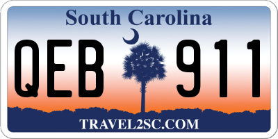 SC license plate QEB911