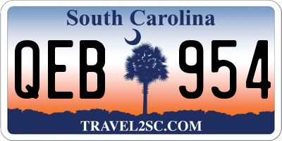 SC license plate QEB954