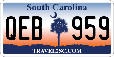 SC license plate QEB959