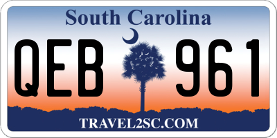 SC license plate QEB961