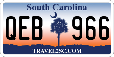 SC license plate QEB966
