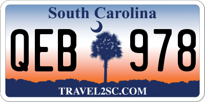SC license plate QEB978