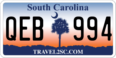 SC license plate QEB994