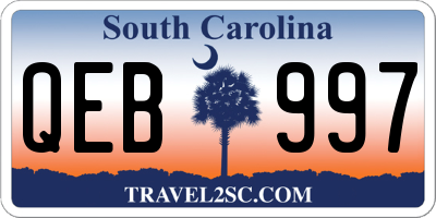 SC license plate QEB997