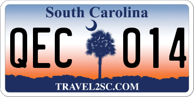 SC license plate QEC014