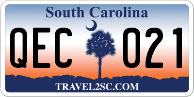 SC license plate QEC021