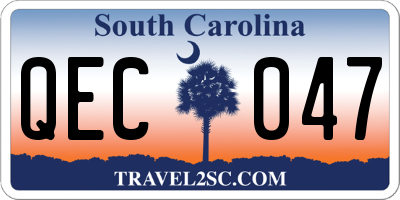 SC license plate QEC047