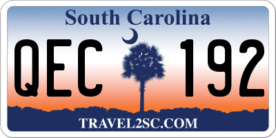 SC license plate QEC192