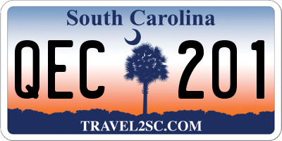SC license plate QEC201