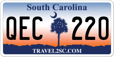 SC license plate QEC220