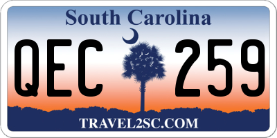 SC license plate QEC259