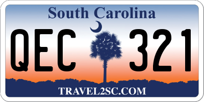 SC license plate QEC321