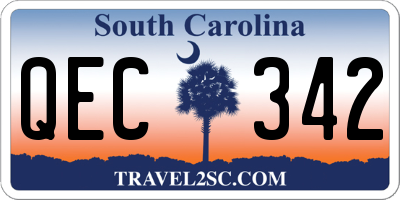 SC license plate QEC342