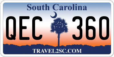 SC license plate QEC360