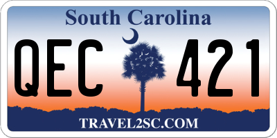 SC license plate QEC421