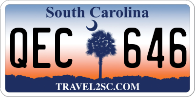 SC license plate QEC646