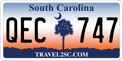 SC license plate QEC747