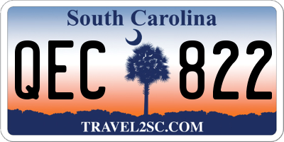 SC license plate QEC822