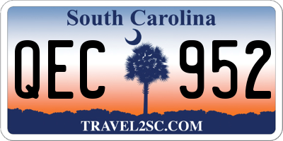 SC license plate QEC952