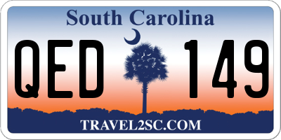 SC license plate QED149